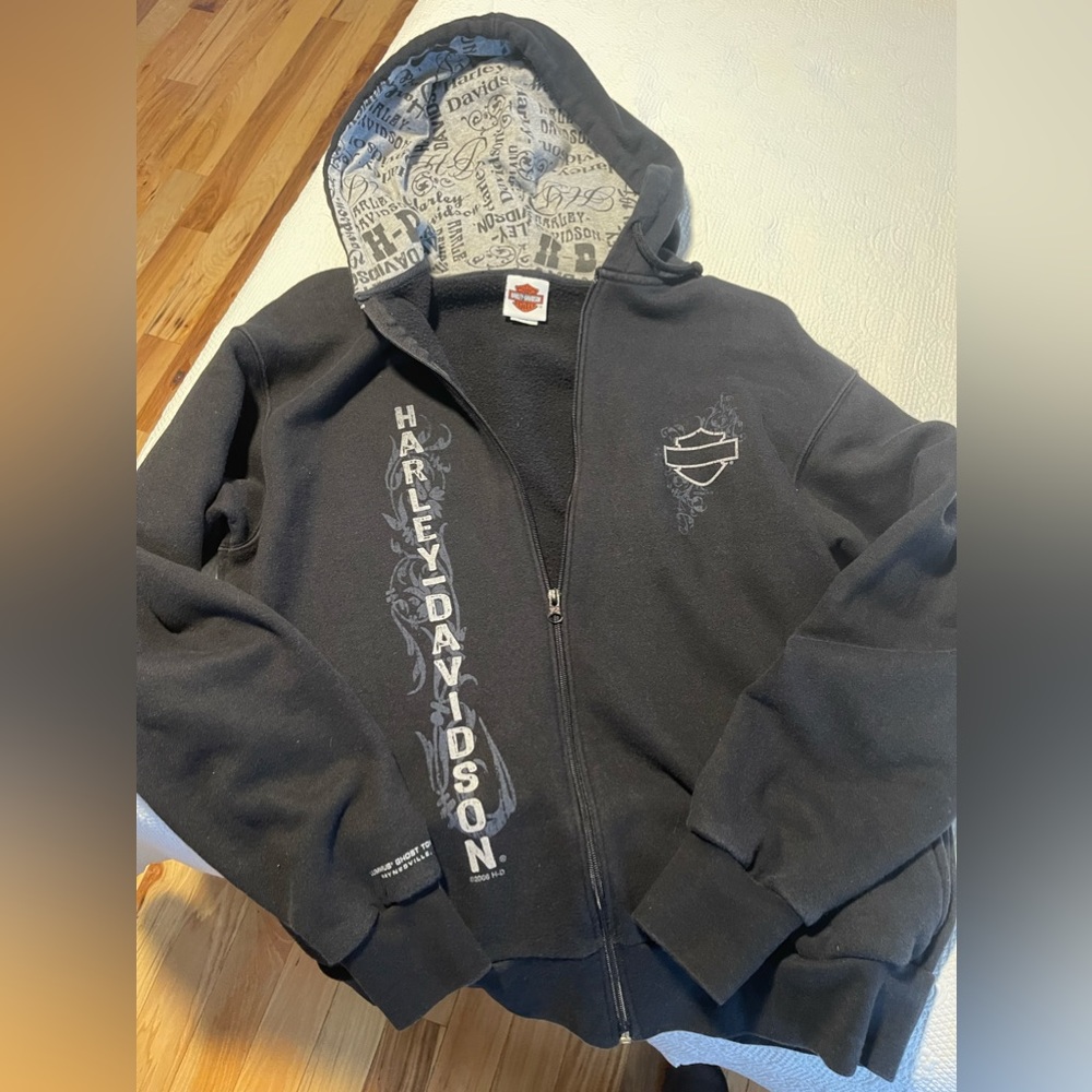 Genuine Harley Davidson zip up Hoodie Sweatshirt